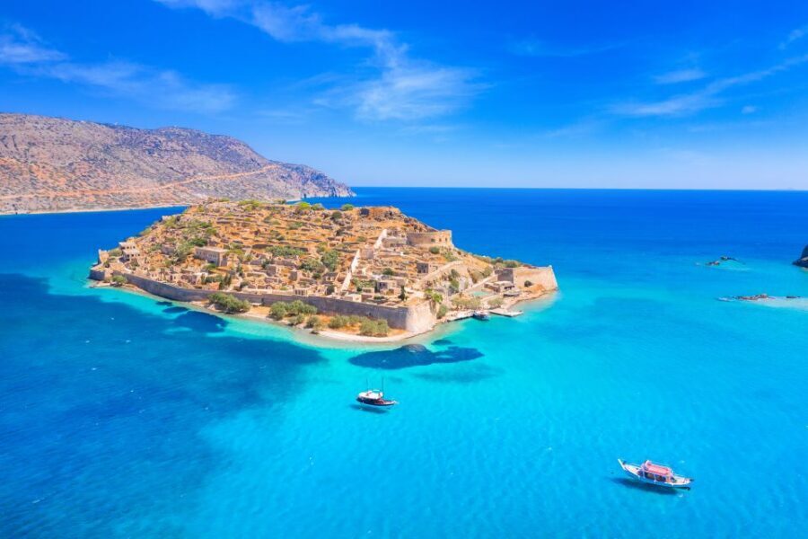 From Ag. Nikolaos: Spinalonga & Kolokytha Cruise with Lunch - Morning views leaving Agios Nikolaos at 10:00