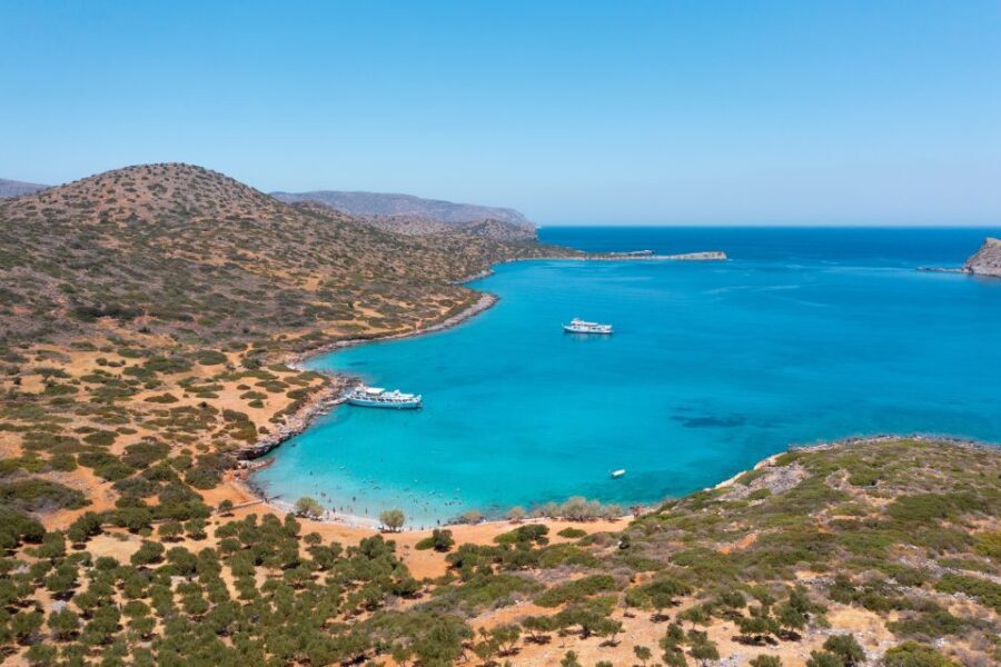 From Ag. Nikolaos: Spinalonga & Kolokytha Cruise with Lunch - Lunch on board: Cretan menu, vegetarian option, and drink choices