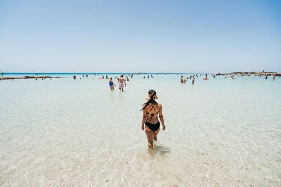 From Rethymno/Kavros: Elafonissi Pink Sand Beach Tour - Swimming, Wind, and Crowds: How to Stay Comfortable