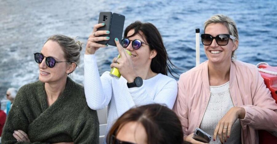 From Sorrento: Day Trip to Capri with Blue Grotto - The boat tour around Capri: Faraglioni, grotto zones, and Punta Carena views