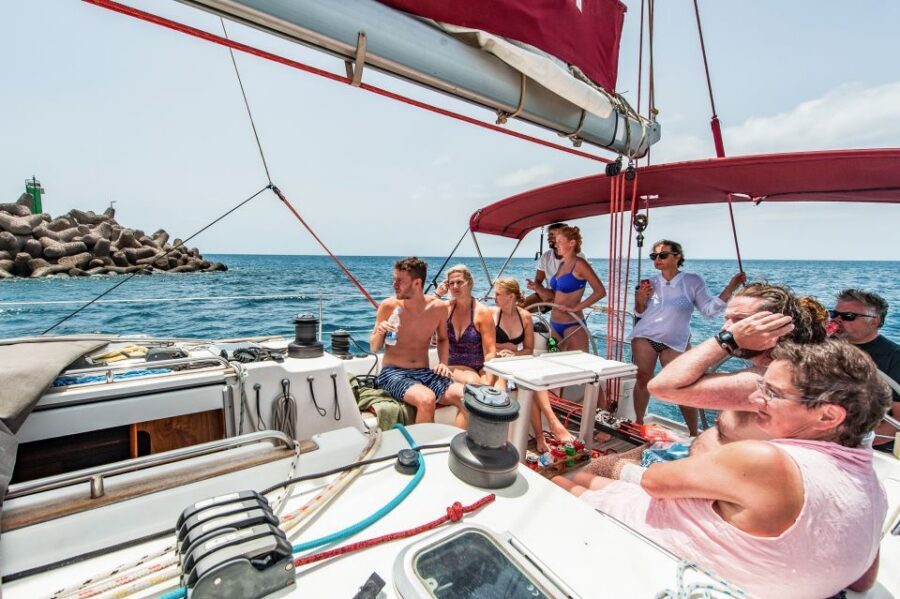 Fuerteventura: Sailing with Snorkeling and Dolphin Watching - The anchor stop: swimming and snorkeling in clear water near the coast