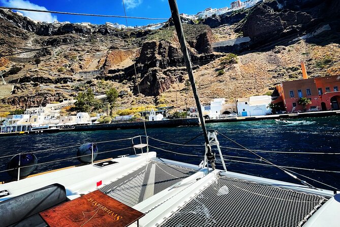 Half Day Premium Catamaran Cruise in Santorini including Oia - Boat Comfort and the Real Meaning of Small Group