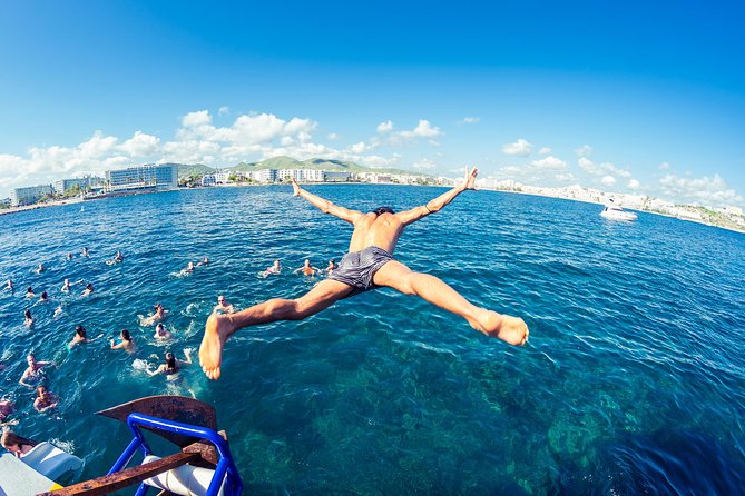 Ibiza Ocean Club Boat Party with 3 Hours Premium Drinks and DJ - Two decks, one mission: dancing with the coastline