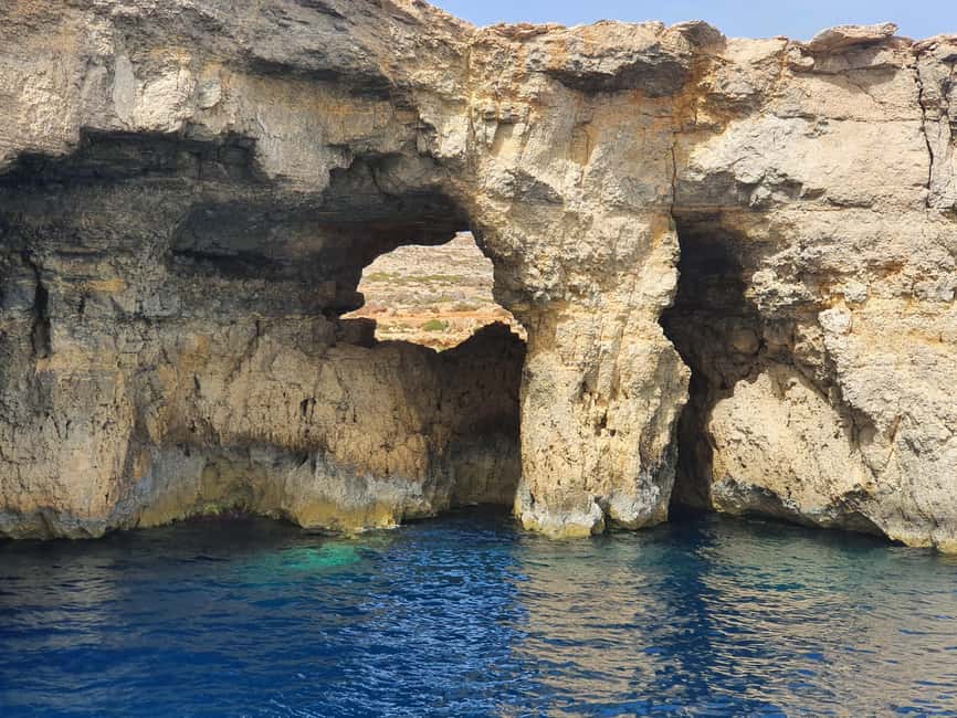 Malta: Comino, Blue Lagoon, Crystal Lagoon & Caves Cruise - Ahrax Cave and Santa Maria Cave: Quick Entry, Big Photo Value