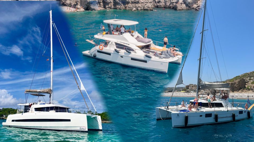 Rhodes: All-Inclusive Catamaran Cruise with Lunch and Drinks - Anthony Quinn Bay: the first swim spot sets the tone