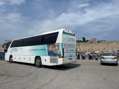 Rhodes: Lindos Bus Tour with Free Time to Explore - Getting on the bus: SEBECO LINES pickup, comfort, and timing