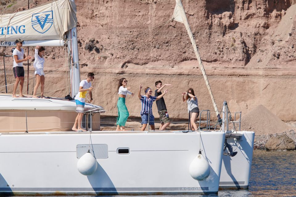 Santorini Gold Catamaran Cruise with Snorkel, BBQ & Open Bar - Why this Santorini catamaran beats a jam-packed day on land