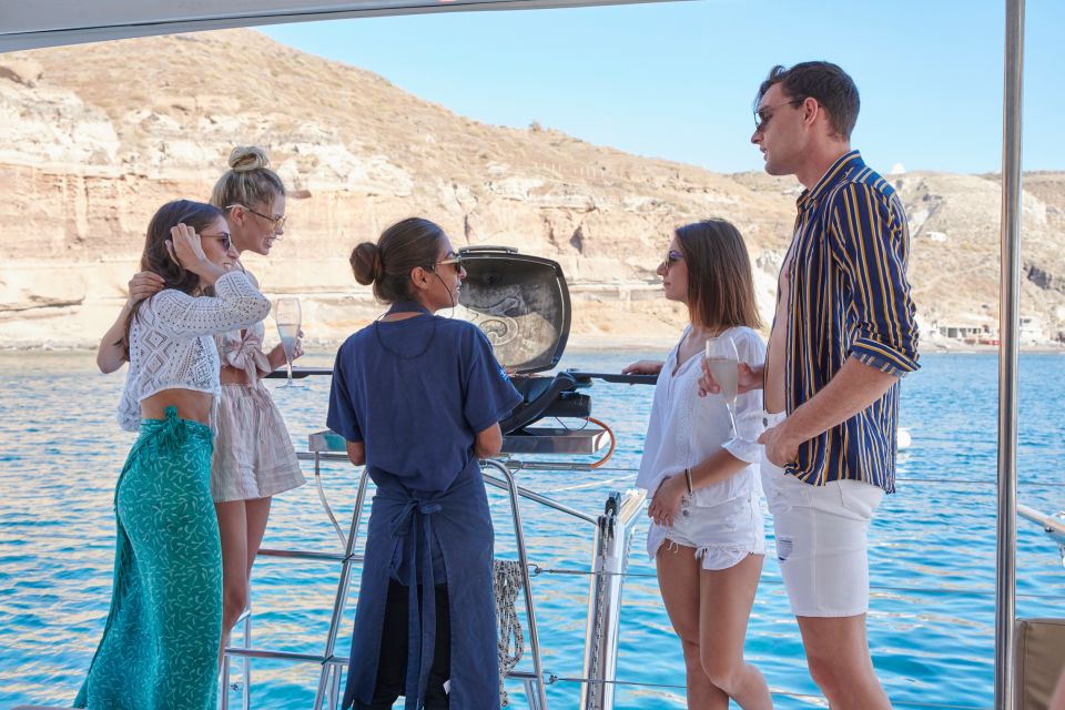 Santorini Gold Catamaran Cruise with Snorkel, BBQ & Open Bar - Snorkeling gear, comfort, and safety: small details that prevent big hassles