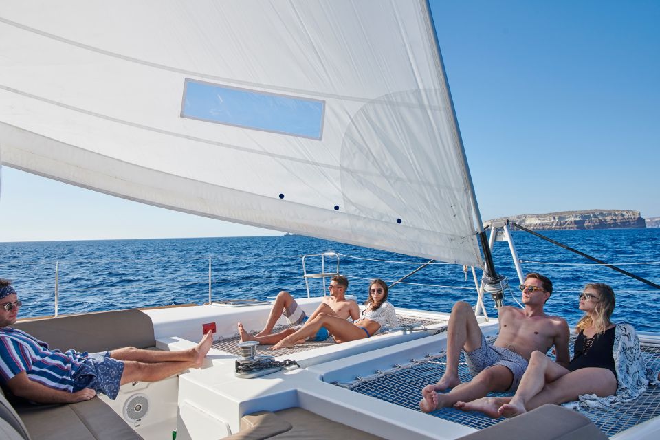 Santorini Gold Catamaran Cruise with Snorkel, BBQ & Open Bar - Who should book this Santorini Gold catamaran cruise?