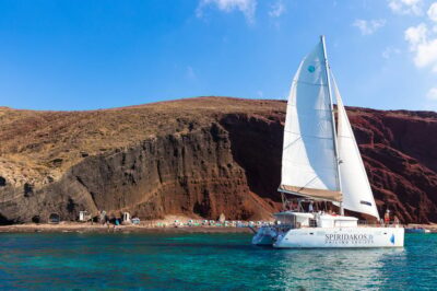 Santorini: Sailing Catamaran Cruise with BBQ and Drinks - Getting on board: comfort, layout, and practical perks