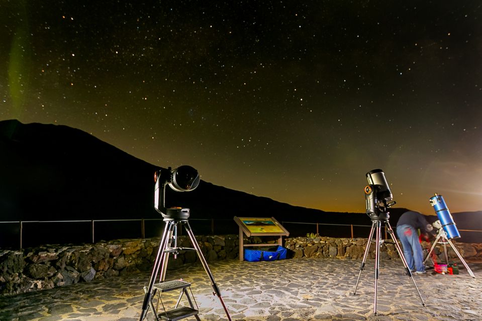 Teide National Park: Sunset & Stargazing Safari with Dinner - Laser-guided stargazing with telescopes: what you actually see