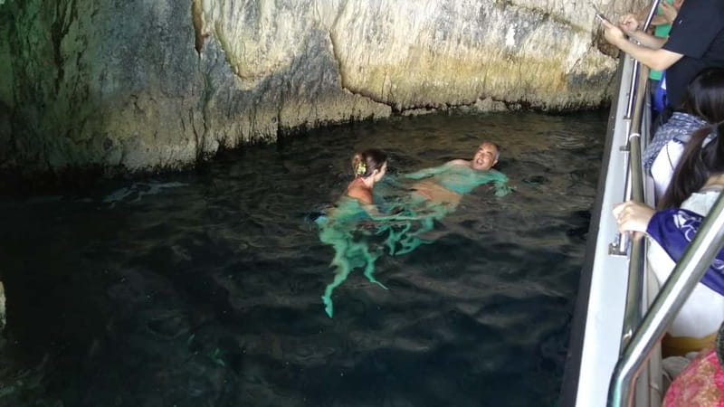 Zakynthos: Shipwreck Beach, Viewpoint, Blue Caves Day Tour - Xigia Sulfur Beach: the natural spa and the hilarious drink delivery